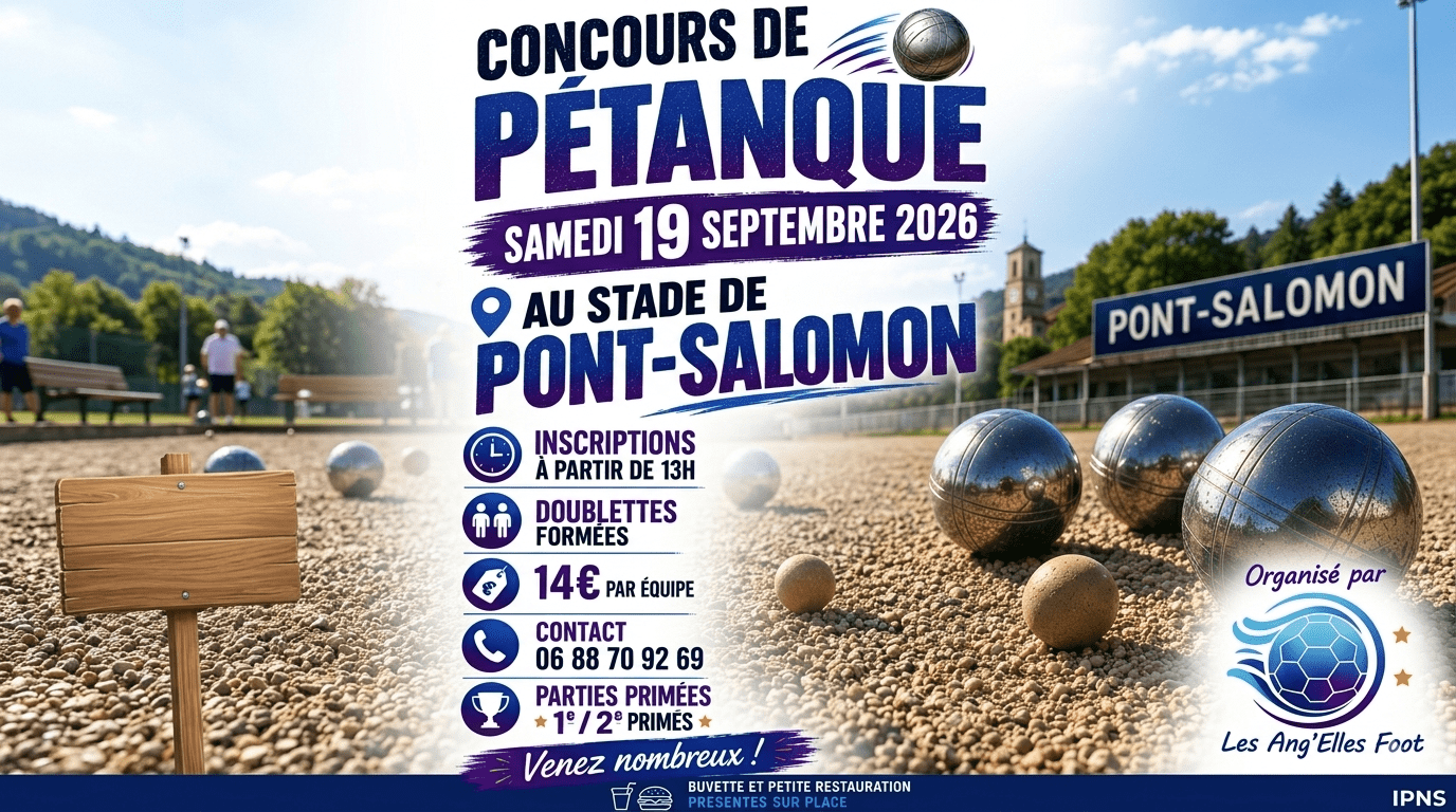 Concours de Pétanque du 19 septembre 2026 à Pont-Salomon (43)